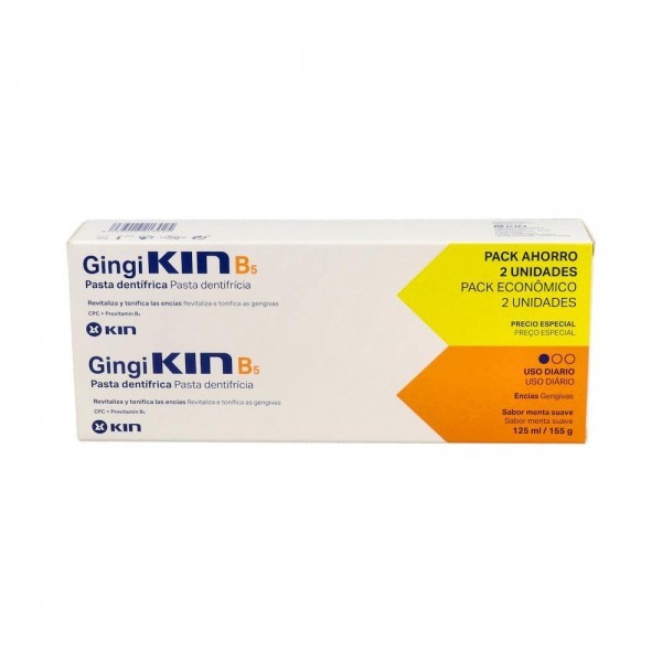 Gingikin B5/Plus Pasta Dental Pack Ahorro 2 X 125 Ml