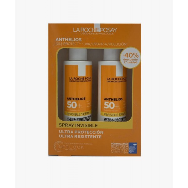 La Roche-Posay anthelios spray invisible spf50+ pack doble 2x200ml