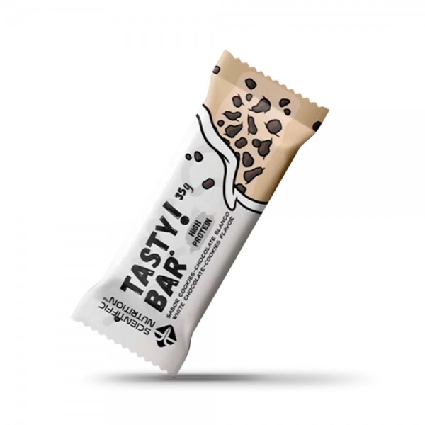 Scientiffic nutrition tasty bar sabor cookies-chocolate blanco 35gr