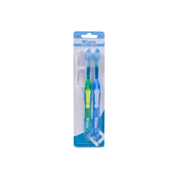 Farline cepillo dental medio pack 2u