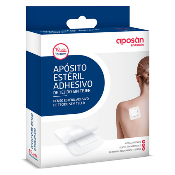 Aposán apósito estéril adhesivo TNT 10x10cm 10uds