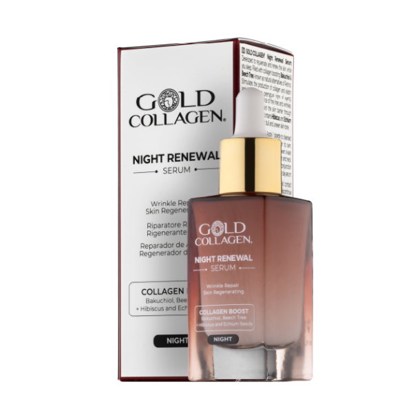 Gold Collagen night renewal serum 30 ml