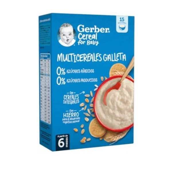 Gerber Multicereales Galleta 0% 0% 270gr