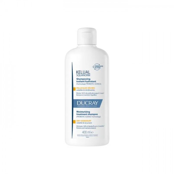 Ducray Kelual Squanorm champú tratamiento hidratante caspa seca 400ml