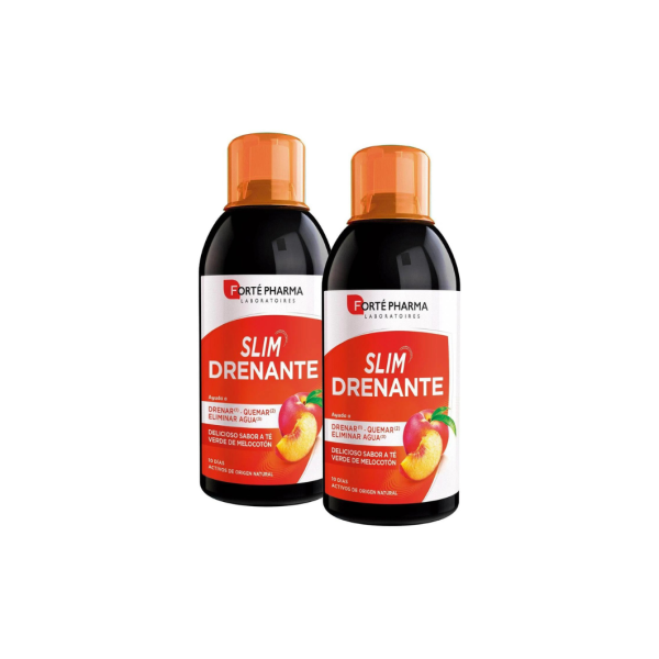 FORTE PHARMA Pack slim drenante melocotón 2 x 500 ml