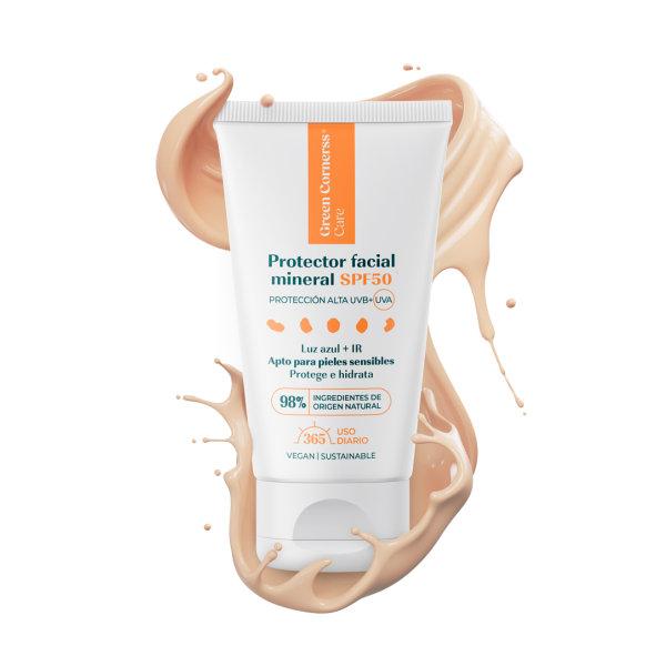 Green Cornerss Protector Facial Mineral SPF50 Color...