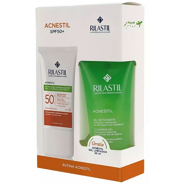 Rilastil Sun System Acnestil SPF50 50ml + Gel Gratis 50ml