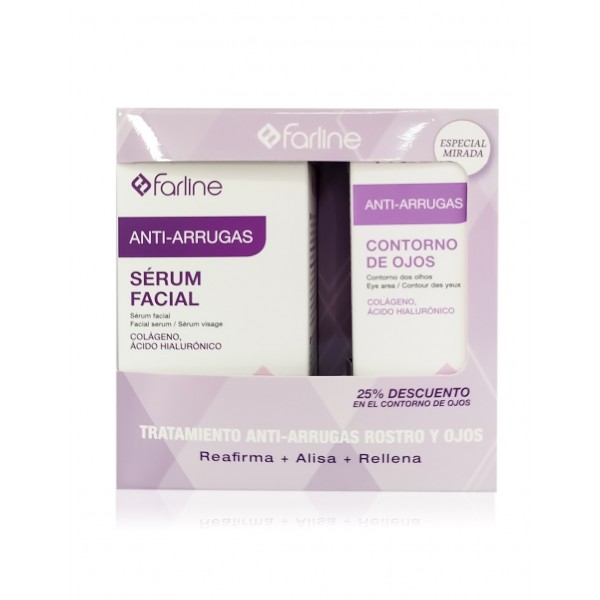 Farline Anti-Arrugas Sérum Facial 30ml + Contorno de Ojos 15ml