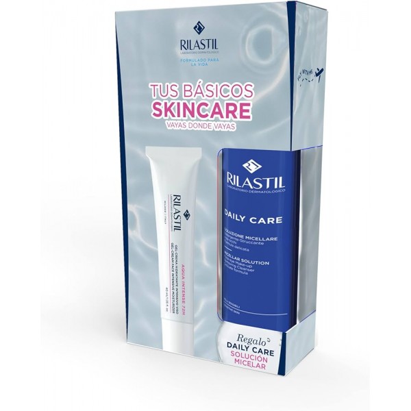 Rilastil Pack Tus Básicos Skincare - Gel Crema Aqua Intense 72h 40ml + Agua Micelar Daily Care 100ml