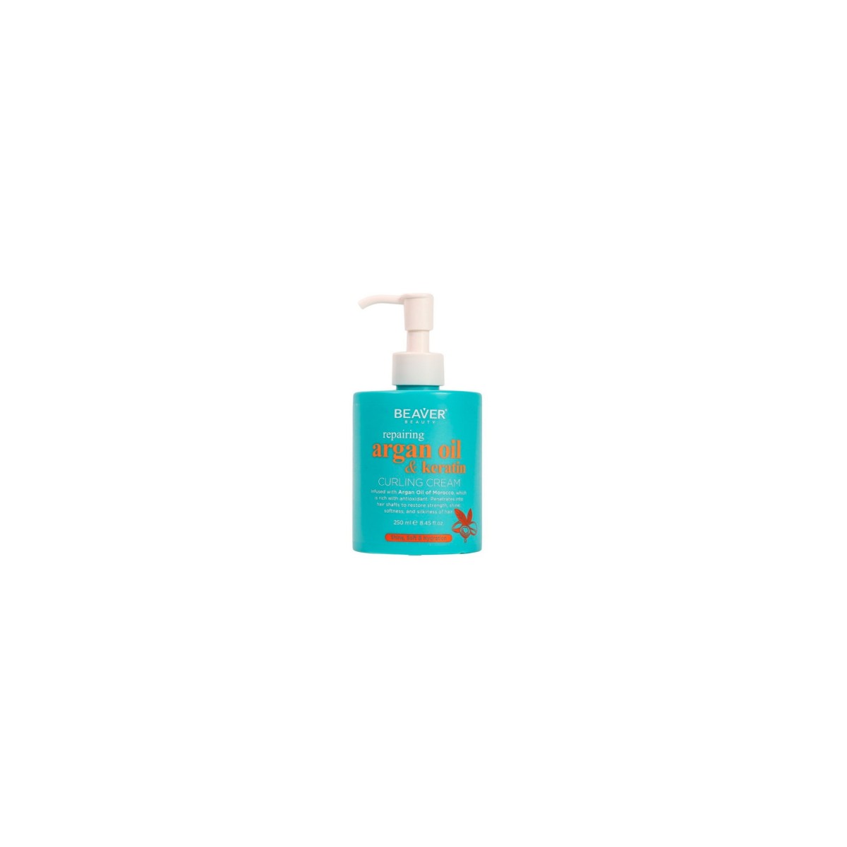 Beaver Argan Oil & Keratin Crema para Rizos 250 ml