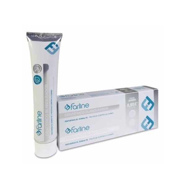 Farline Dentífrico Blanqueador Sabor Menta Duplo 2x125ml