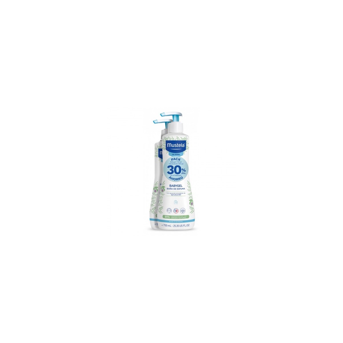 MUSTELA PACK DUPLO BABYGEL BAÑO DE ESPUMA 2 X...