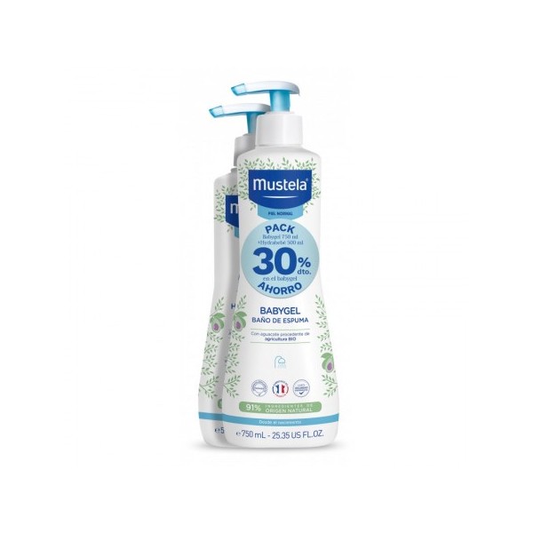 MUSTELA PACK DUPLO BABYGEL BAÑO DE ESPUMA 2 X 750ML
