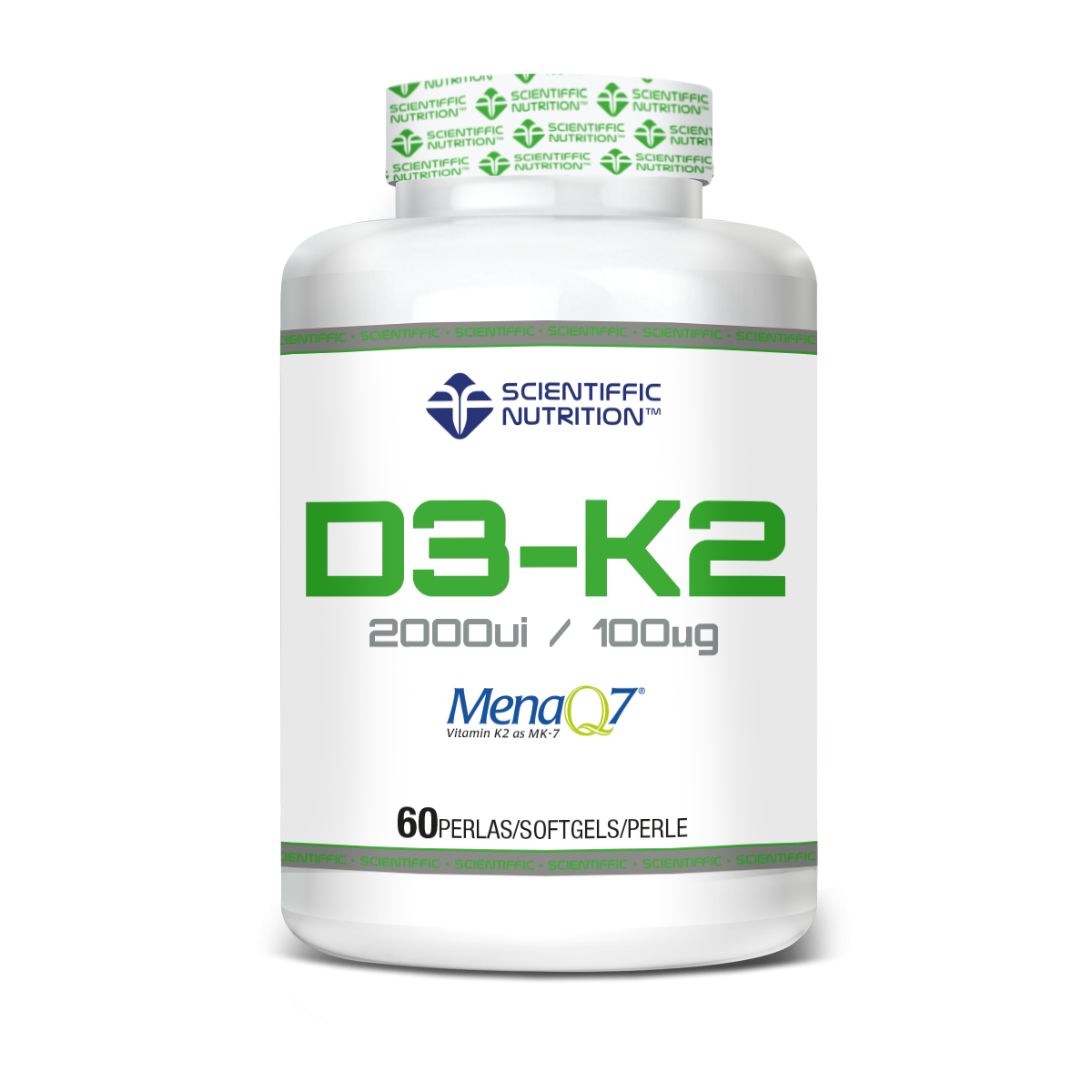 Scientiffic Nutrition Vit D3 2000UI + 100mcg K2...