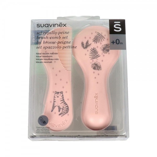Set Suavinex Cepillo Y Peine Rosa
