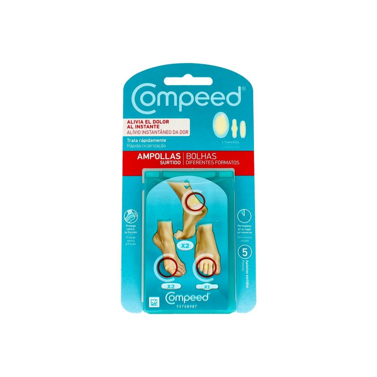 COMPEED (CAJA 12uds) AMP SURTIDO 5