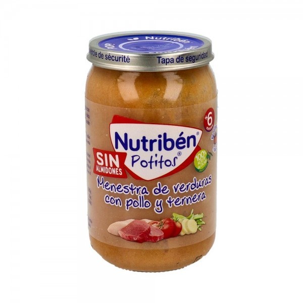 Nutriben Potito Guiso Pollo Ternera Judias Verdes 235 G +6 M