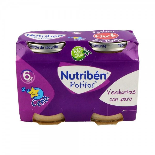 Nutriben Bipack Cena Verduritas Con Pavo 2 X190G
