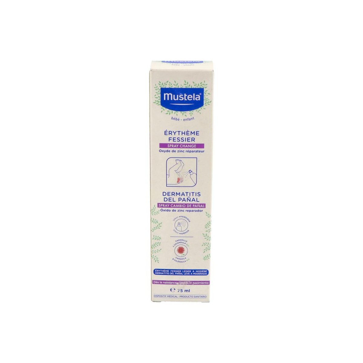 Mustela Spray Cambio De Pañal 75 Ml